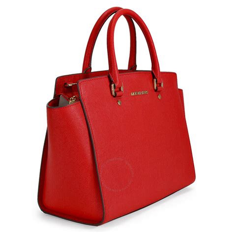 red leather purse michael kors|michael kors genuine leather handbags.